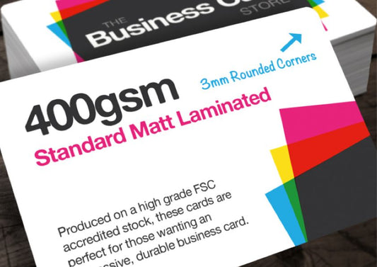 400gsm Matt Laminated (Rounded Corners)