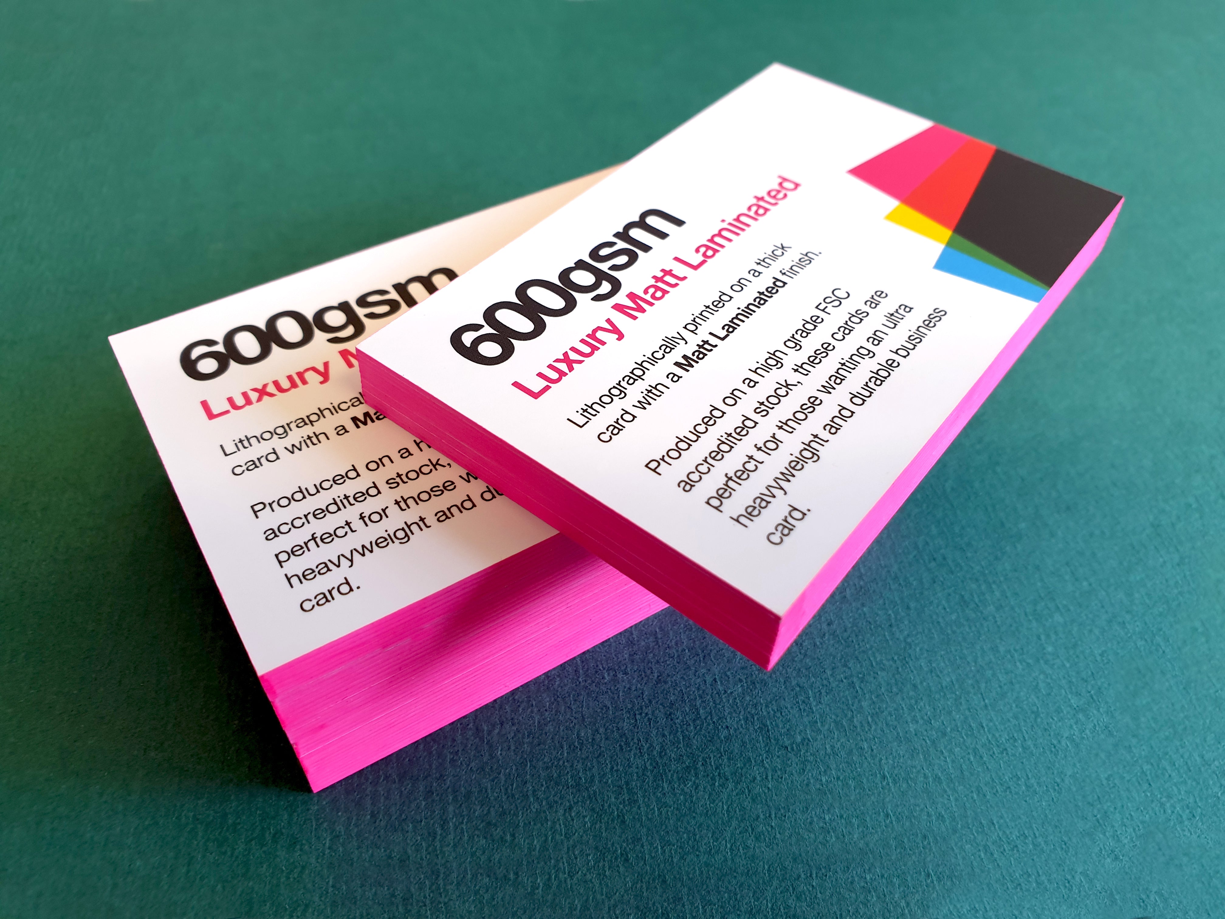 600gsm Edge Painted Business Cards The Business Card Store