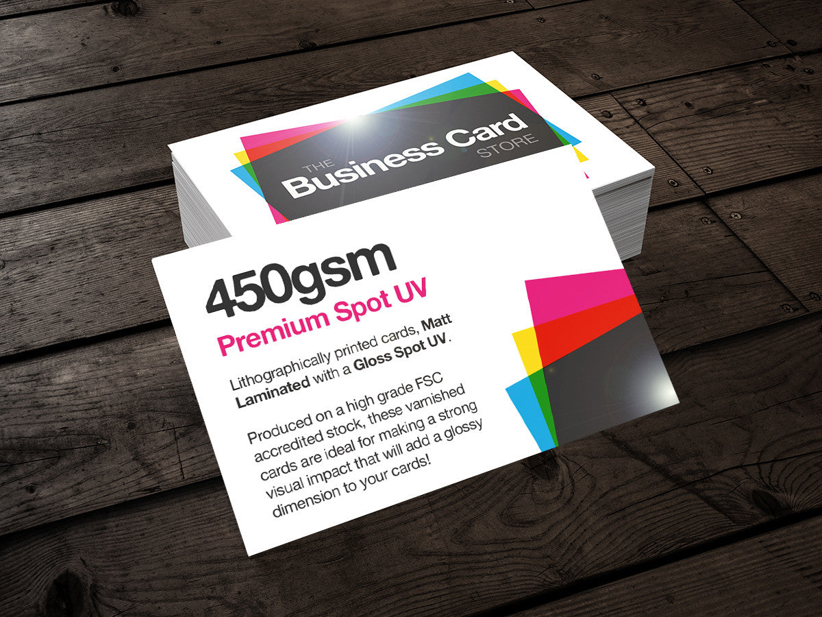 450gsm Spot UV Business Cards